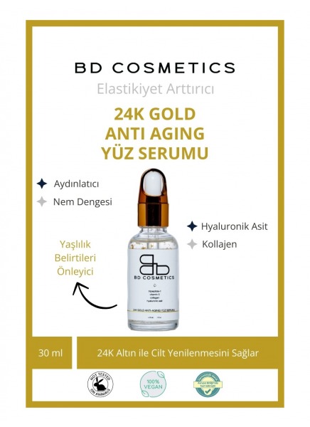 Bd Cosmetics 24 K Gold Anti Aging Yüz Serum 30 Ml